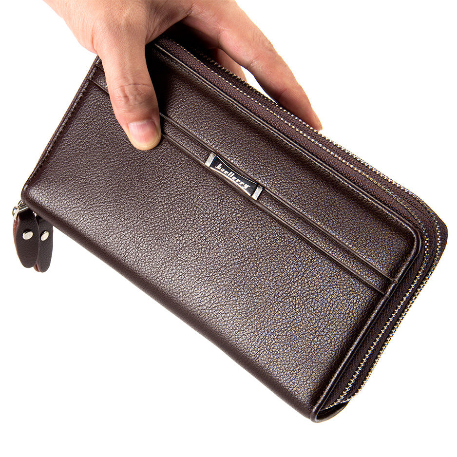 Men's Large Capacity High Sense Double Zipper Multi Phone Bags