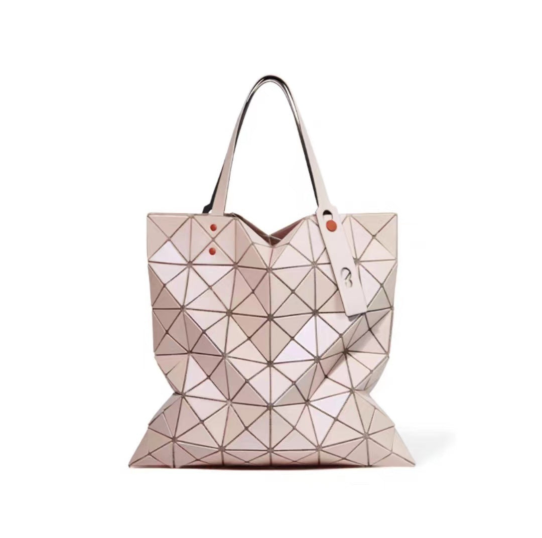 Women's Fashion Simple Rhombus Geometric Trend Stitching Shoulder Bags