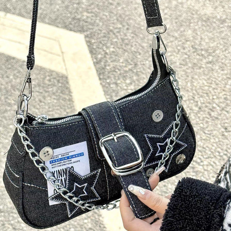 Women's Millennium Hot Denim Canvas Retro Sweet Women's Shoulder Bag
