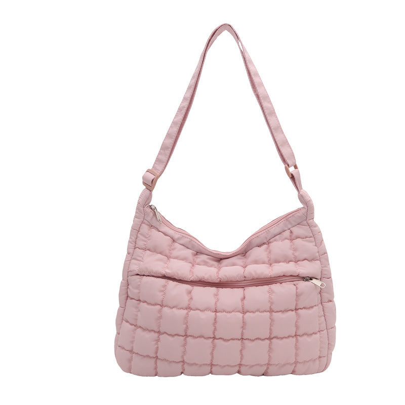 Embroidery Thread Fashion Pleated Cotton Clothing Korean Style Large Bags