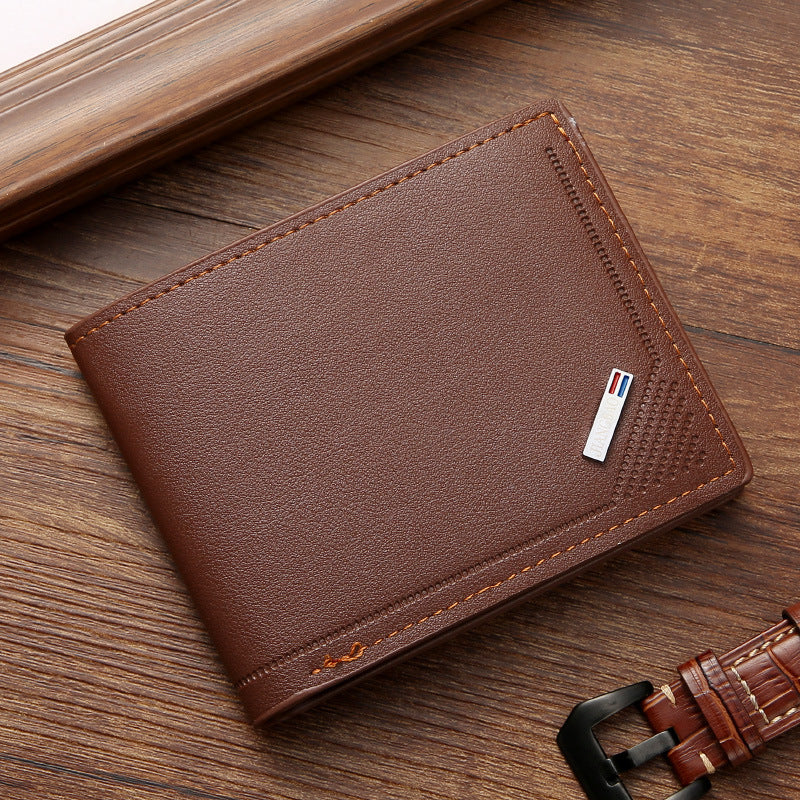 Men's Short Multiple Slots Male Youth Fashion Thin Large Capacity Horizontal Men's Wallets