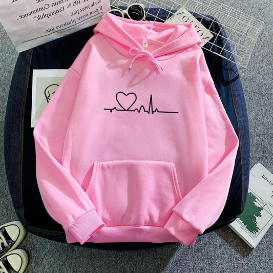 Glamorous Fleece-lined Hoodie Unisex Wear Loose Sweaters
