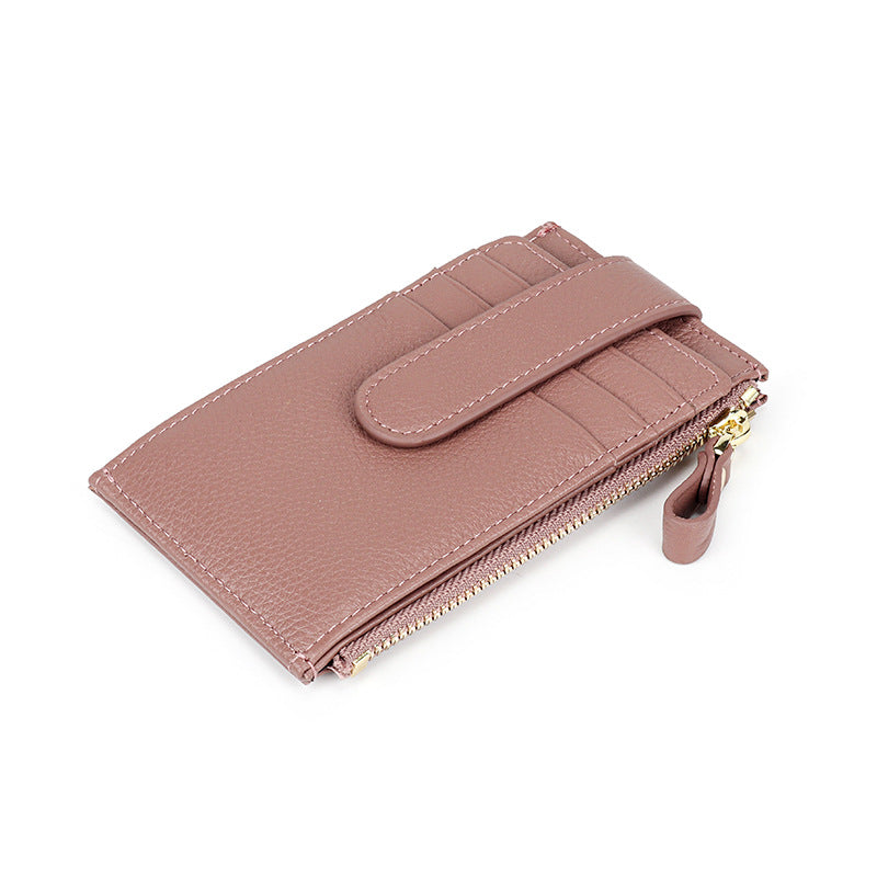 Outside Leather Folding Female Multifunctional First Ladies Wallets
