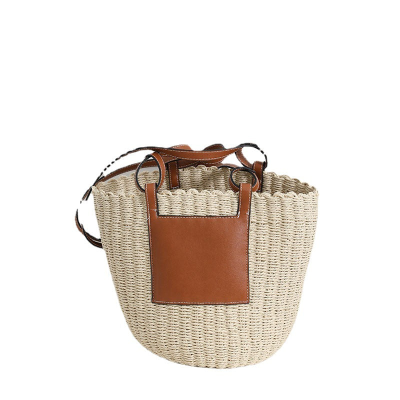 Retro Straw Niche Woven Seaside Vacation Shoulder Bags