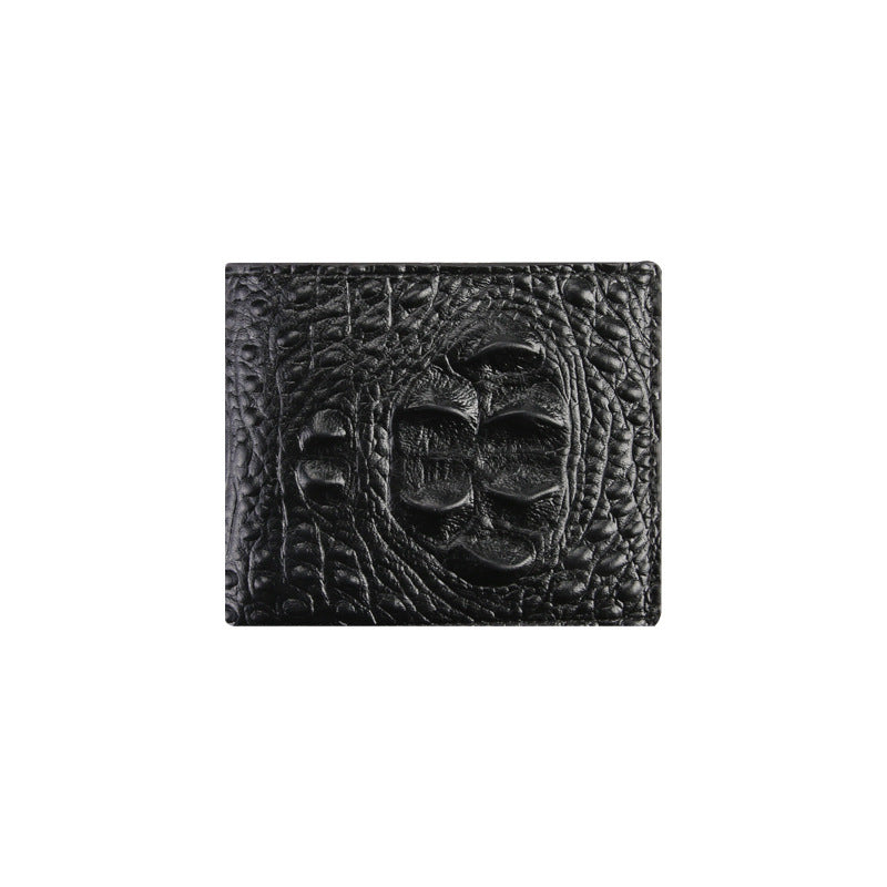 Men's Short Crocodile Pattern Thin Trendy Multiple Men's Wallet