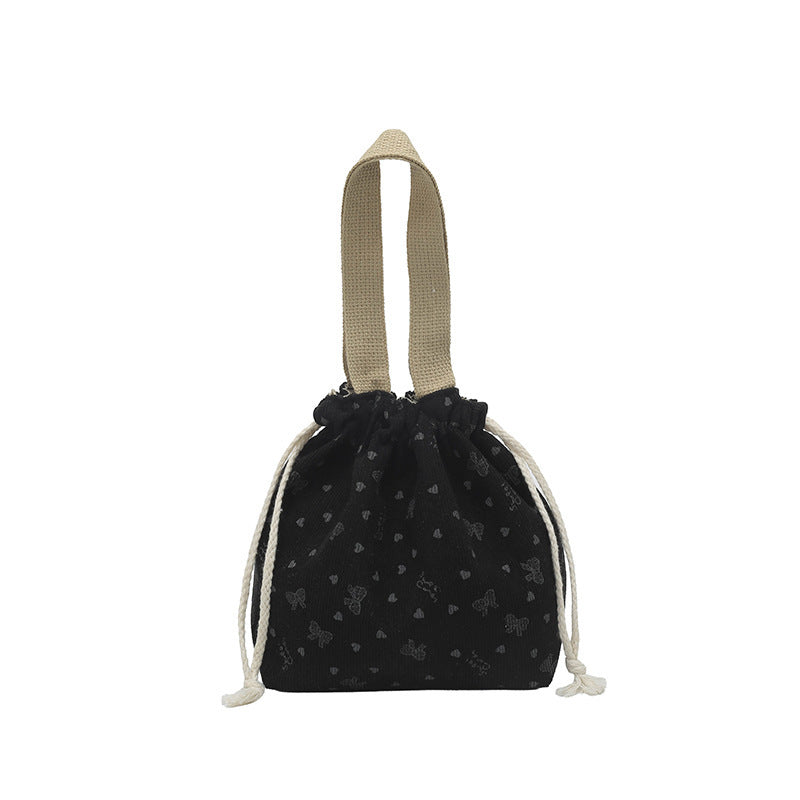 Corduroy Lovely Korean Style Portable Fashion Commuter Women's Shoulder Bag