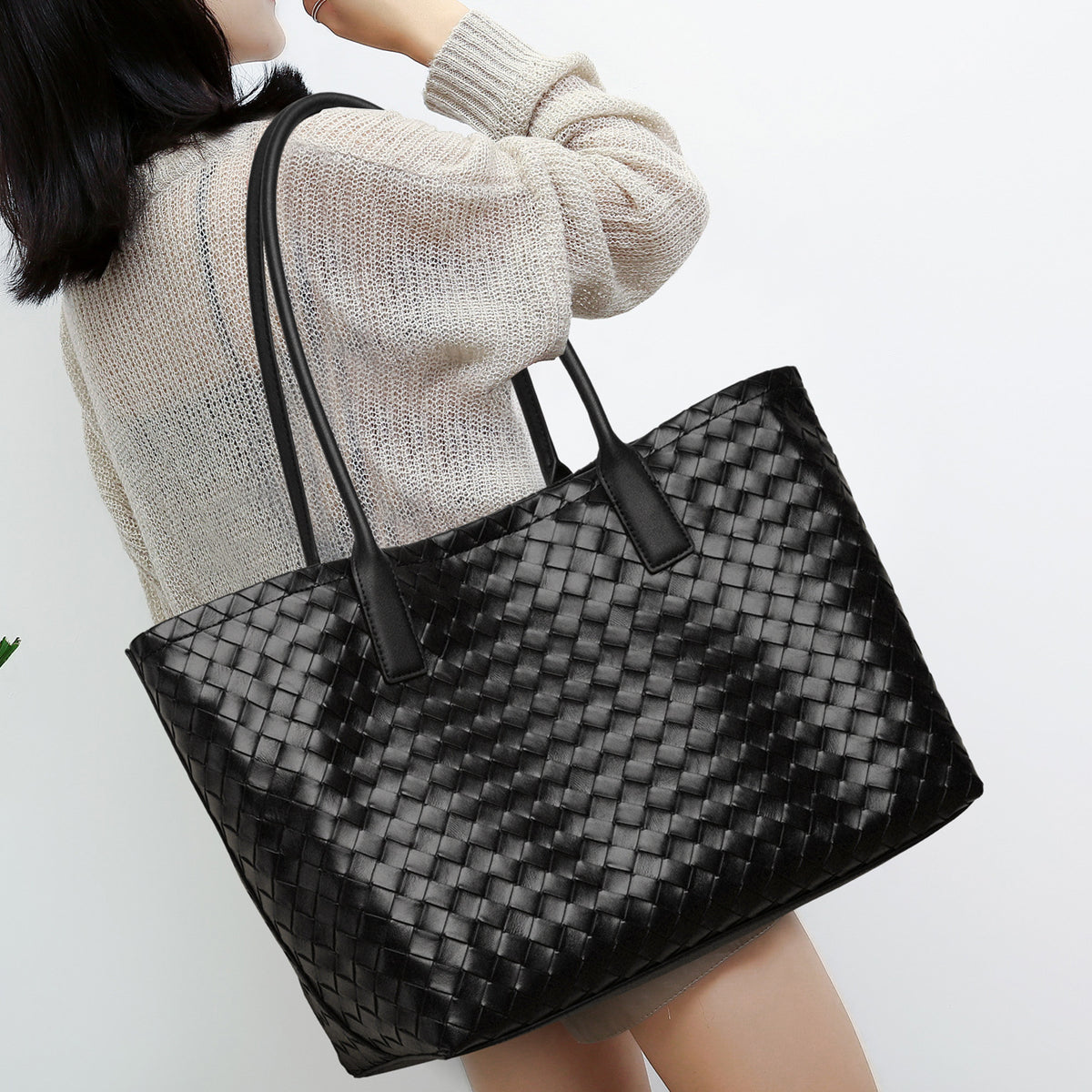 Women's Large Capacity High-grade Light Luxury Authentic Leather Women's Shoulder Bag