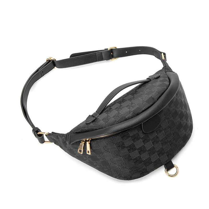 Women's & Men's & Fashion Embossing Back Large Capacity Waist Packs