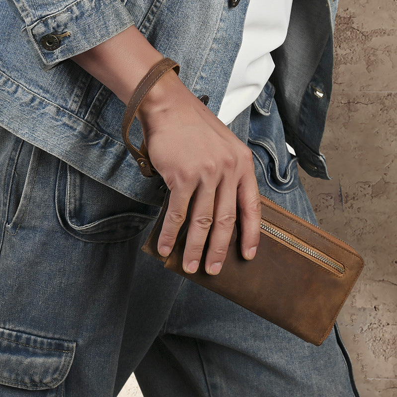 Men's Grab Large Capacity Clutch Multiple Slots Men's Wallets