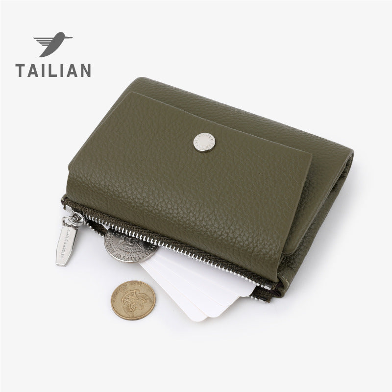 Women's Leather Magnetic Portable Pocket Flip Storage Ladies Wallet