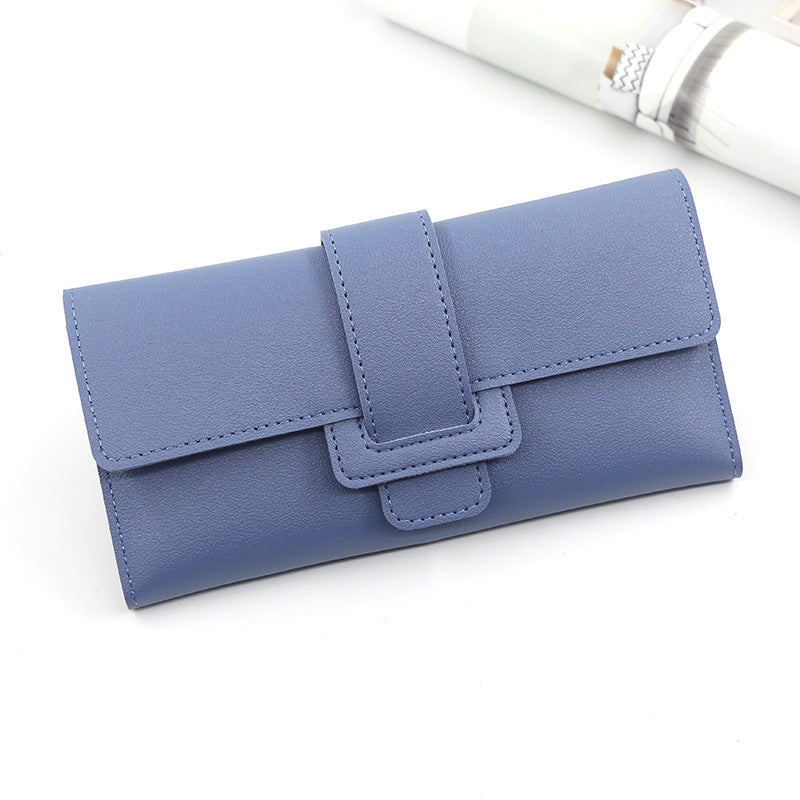 Women's Korean Long Fashion Three-fold Clutch Purses