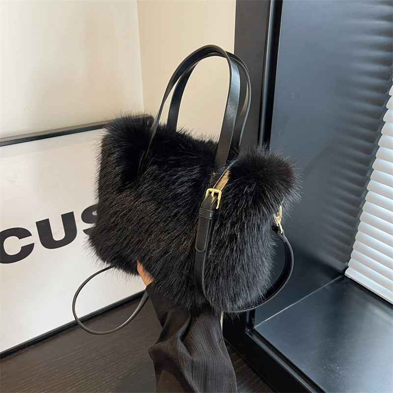 Popular Plush Winter Versatile Korean Style Tote Bags