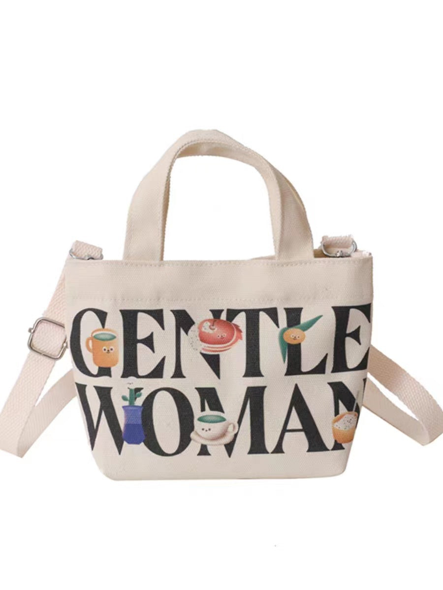 Women's Printed Canvas Fashion Portable Mini Female Women's Shoulder Bag