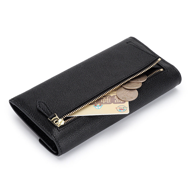 Women's Fashion Long Design Contrast Color Minimalist Clutch Large Handbags