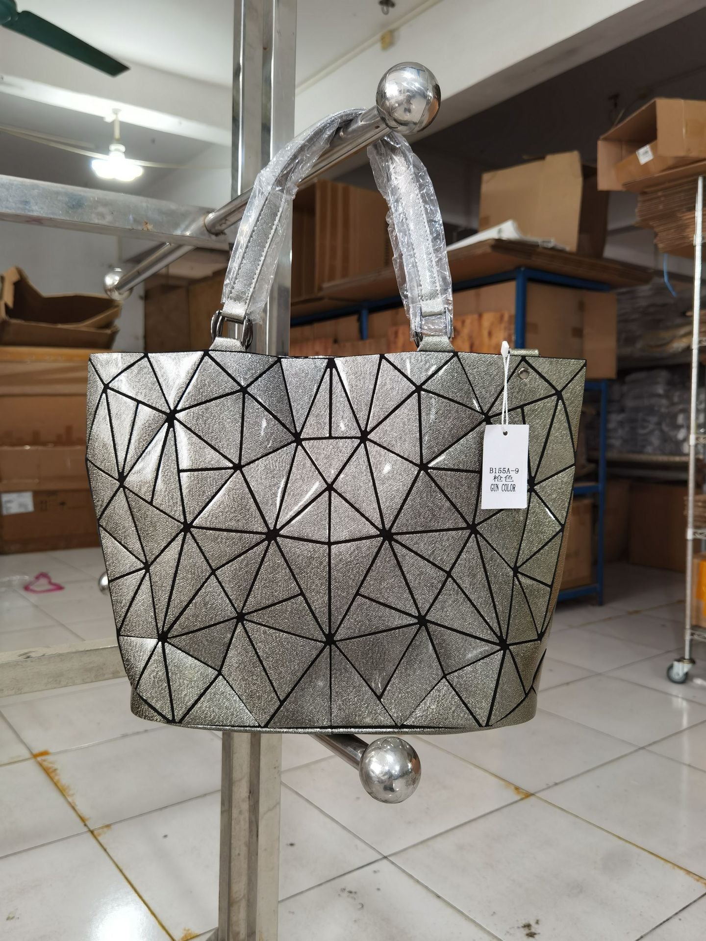 Women's Clearance Geometric Diamond Pattern Fashion Portable Special Bucket Bags