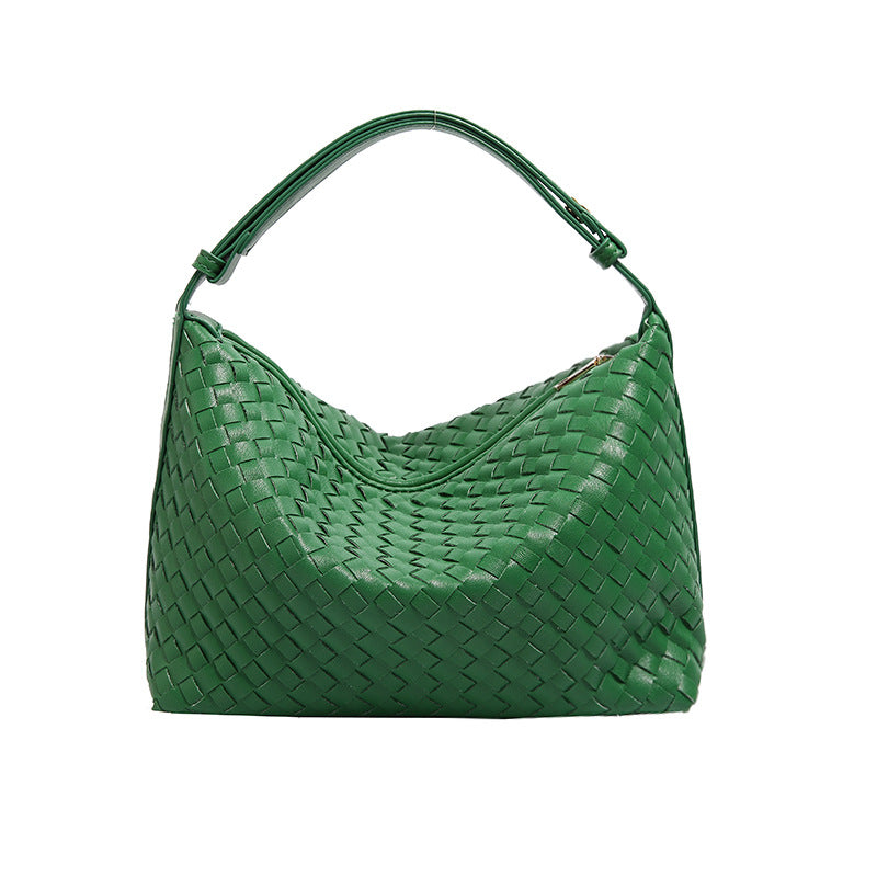 Women's High-grade Woven Retro Style Fashionable Commuting Armpit Bags