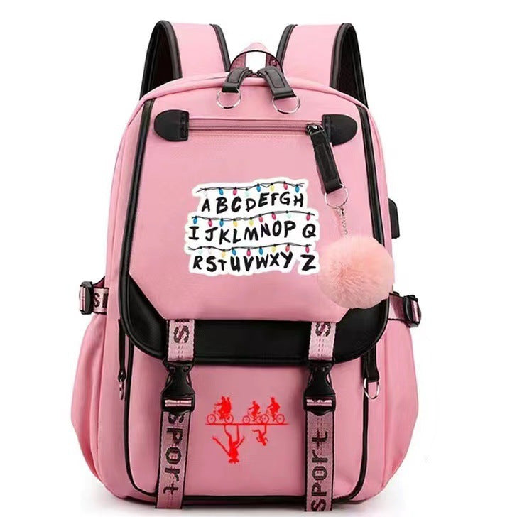 Durable Hell Fire Stranger Things Rechargeable Backpacks