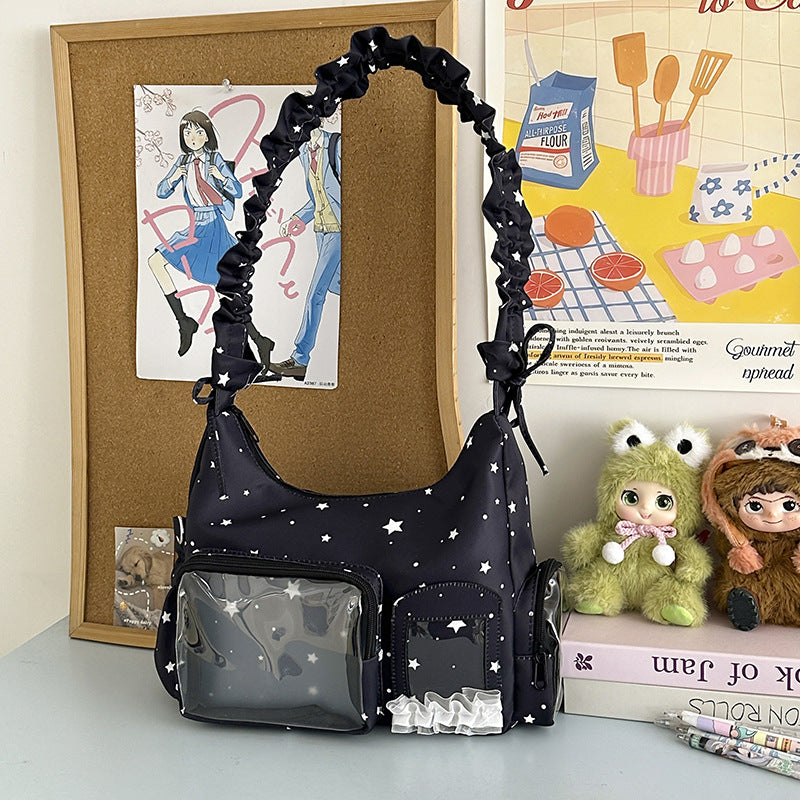 Women's Cartoon Two-dimensional Large Capacity Transparent Stitching Bags