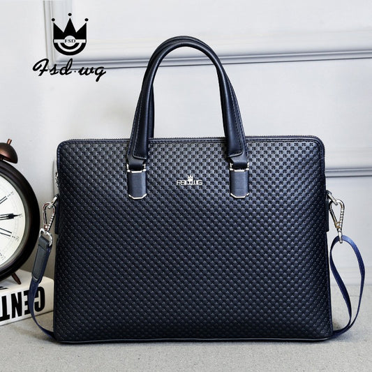 Men's Beautiful Embossed Cross Pattern Portable Men's Briefcases