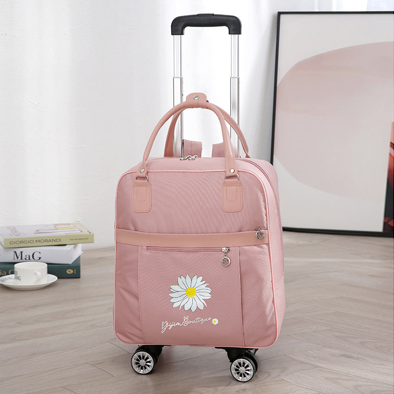Can Back Female Hand-held Cute Large Capacity Draw-bar Travel Bags