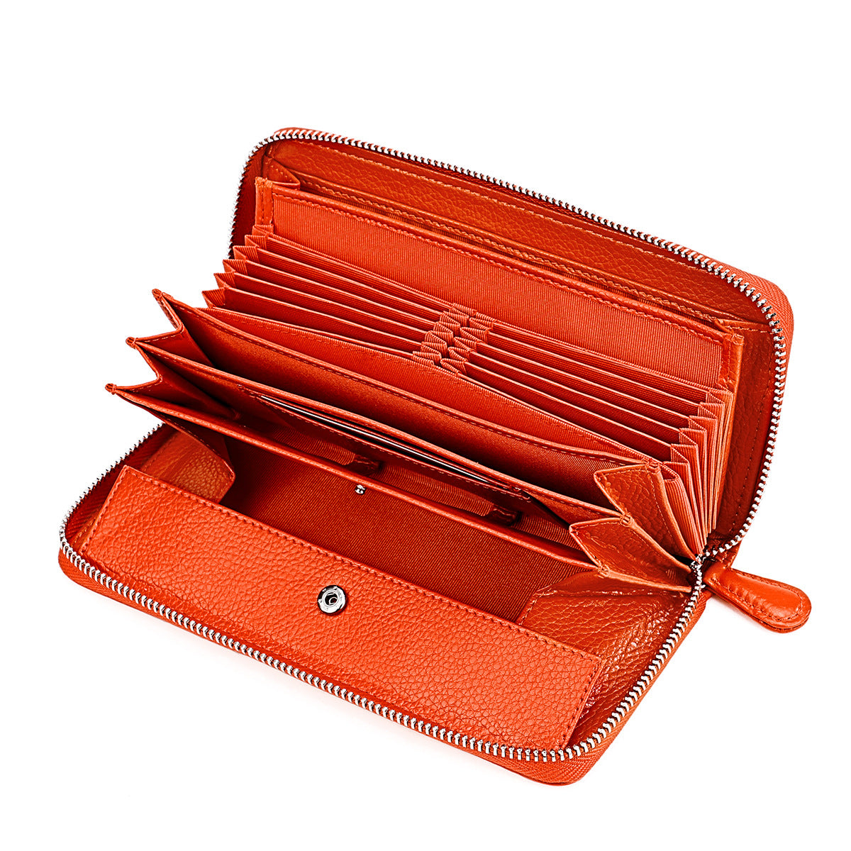 Women's & Men's & Fashion Organ Clutch Zipper Change Ladies Wallets
