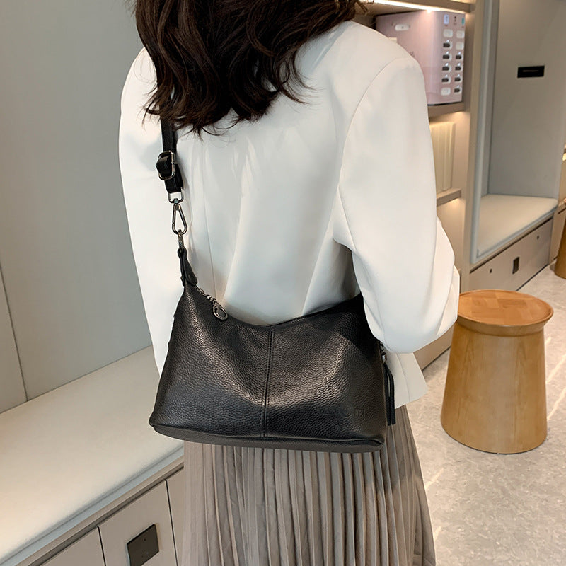 Women's Korean Style Tassel Mother Genuine Leather Handbags