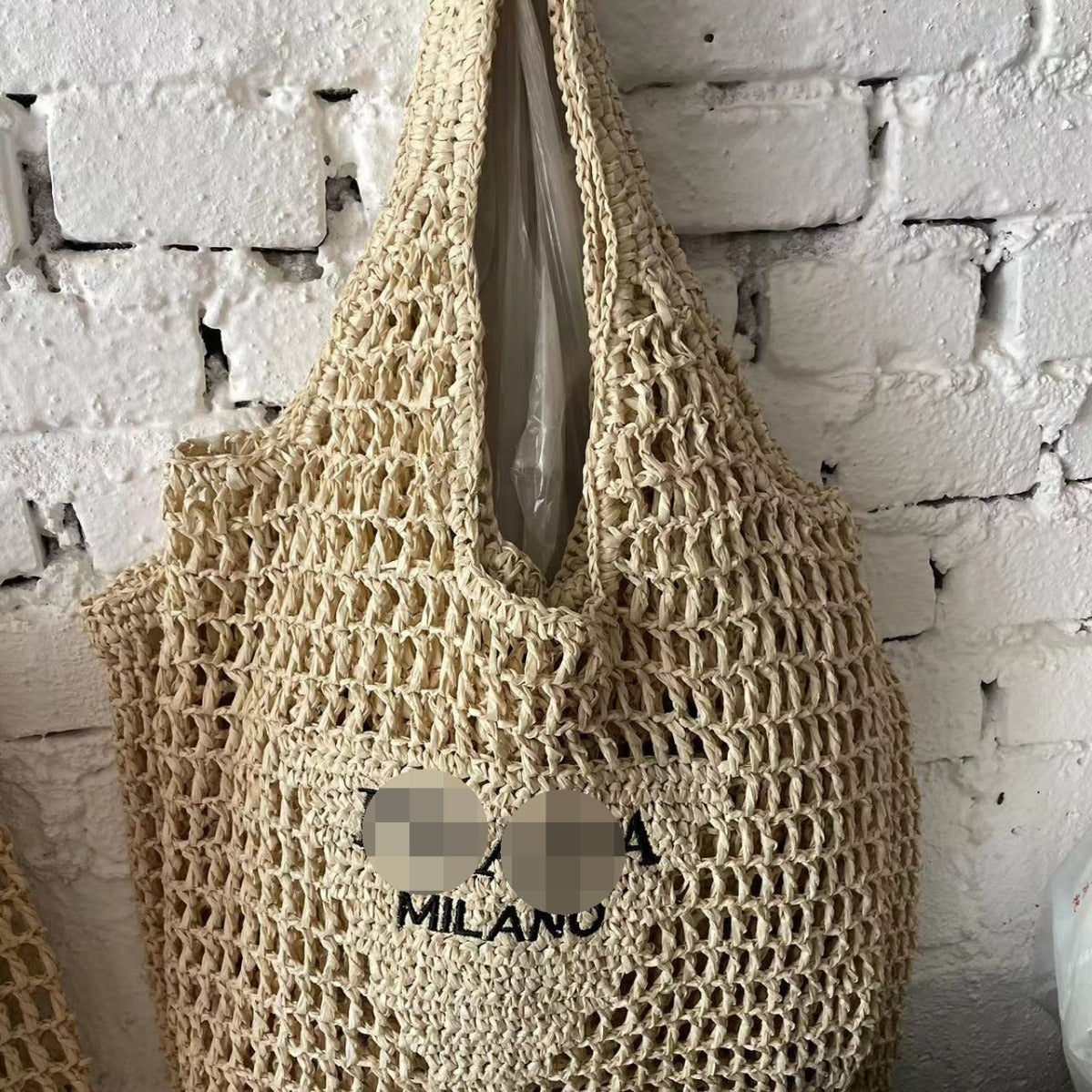 Round Goddess Underarm Handmade Straw Bearded Armpit Bags