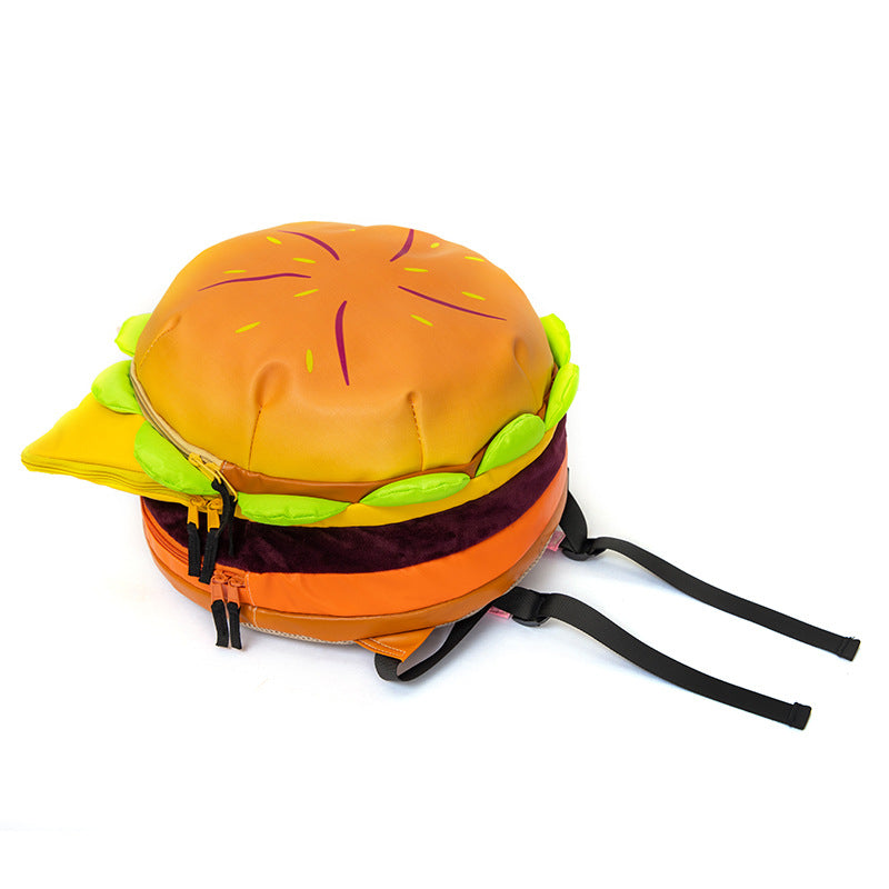 Women's Cute Cheese Hamburger Design Funny Creative Backpacks