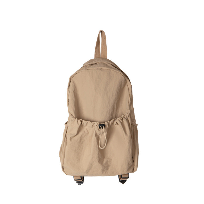 Niche Waterproof Nylon Cloth Drawstring Female Lightweight Backpacks