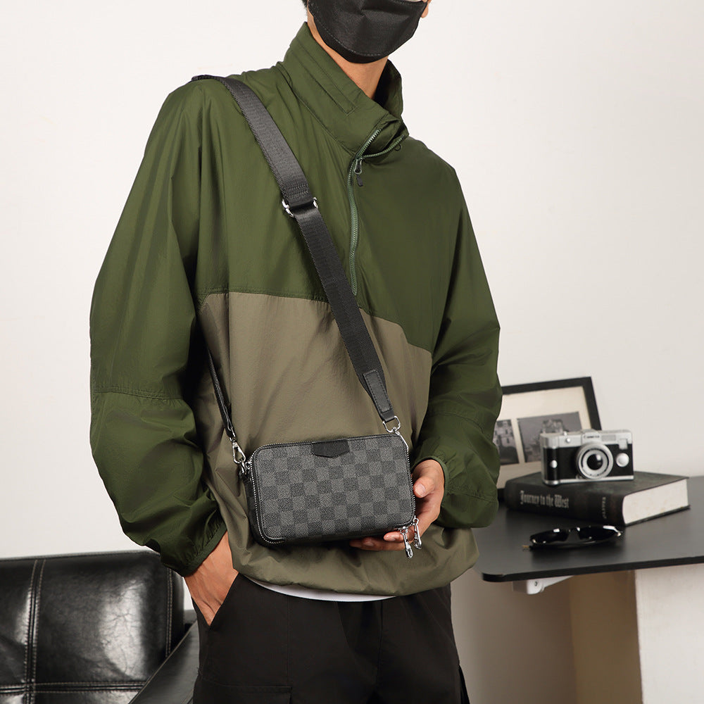 Men's Fashion Trendy Plaid Out Of The Men's Messenger Bags
