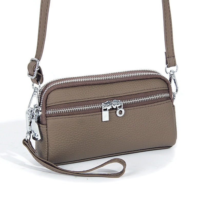 Women's Large Capacity Niche High-grade First Layer Cowhide Crossbody Bags