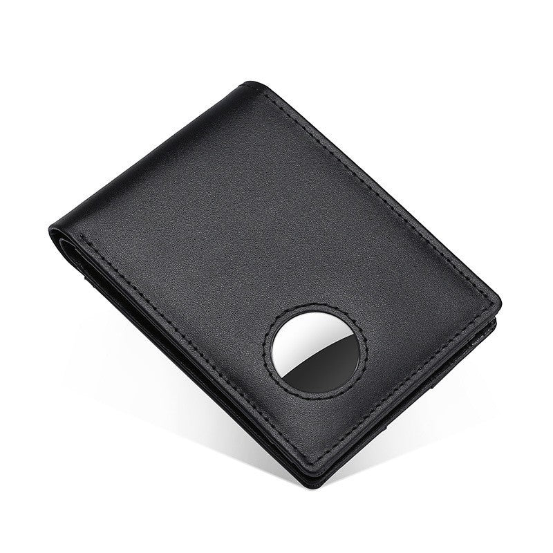 Classic Men's Positioning Tracker Leather Short Men's Wallet