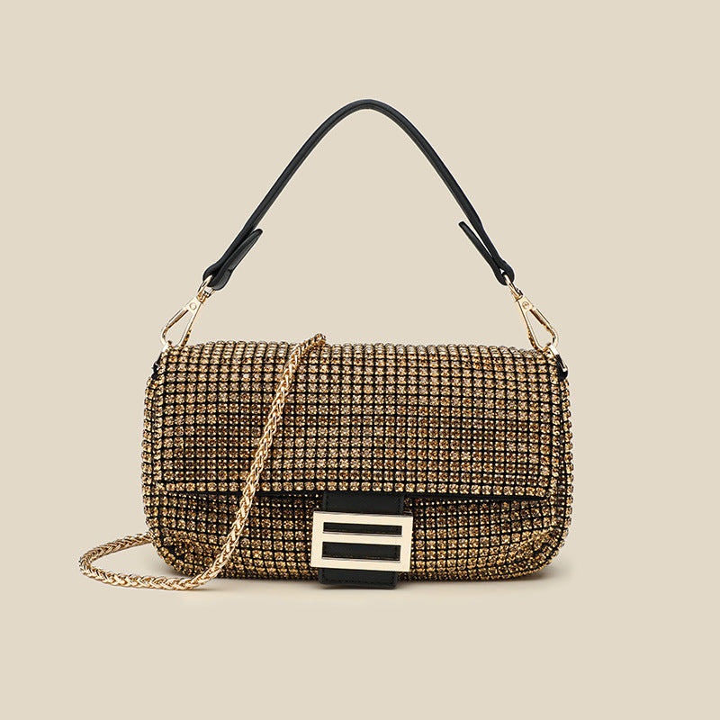 Women's Dinner Full Diamond Portable Rhinestone Underarm Crossbody Bags