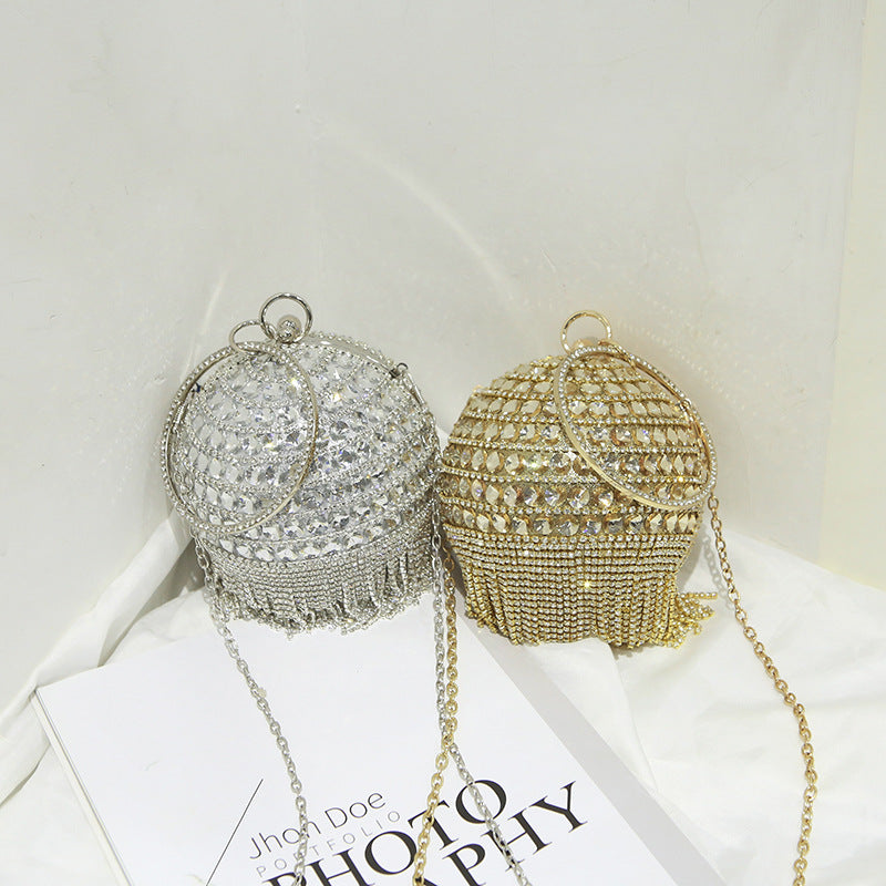 Diamond Tassel Shiny Rhinestone Portable Dinner Evening Bags