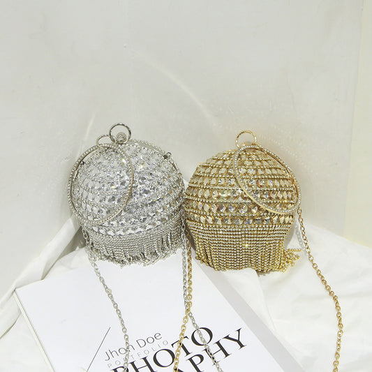 Diamond Tassel Shiny Rhinestone Portable Dinner Evening Bags