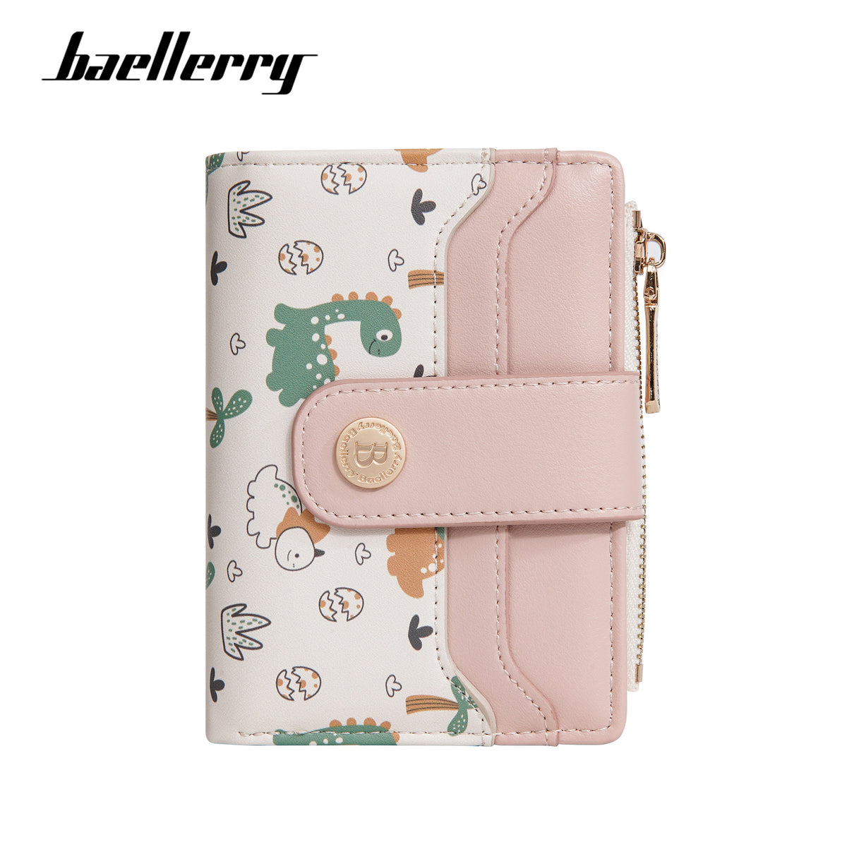 Women's Versatile Cartoon Printing Short Cute Large Capacity Two Ladies Wallet