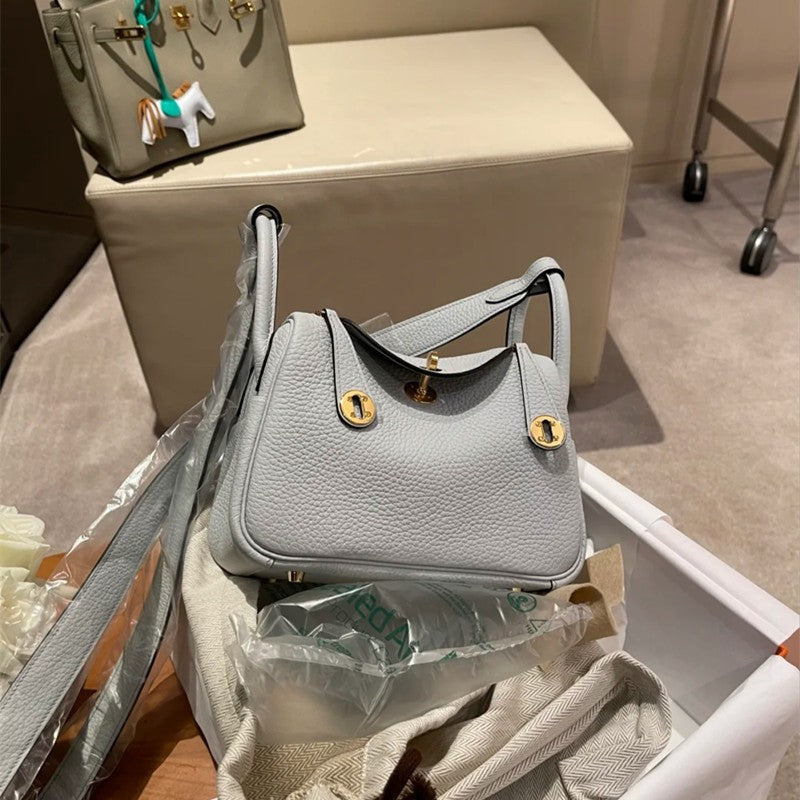 Women's Lindy Mini Doctor Cow Leather Portable Handbags