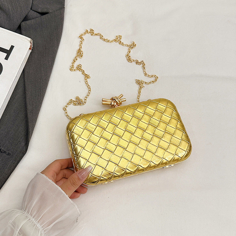 Track Dinner Hand-woven Design Chain Hand-held Bags