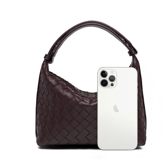 Women's High-grade Woven Niche Simple Hand Texture Handbags