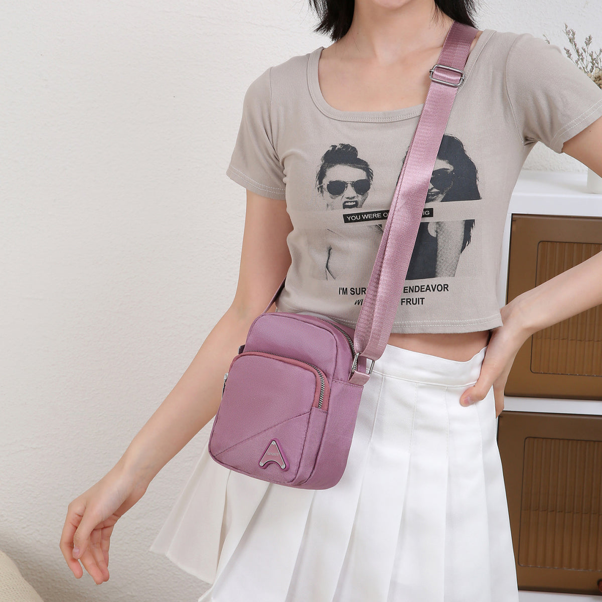 Women's Fashion Trendy Lightweight Mobile Solid Color Splash Women's Messenger Bag