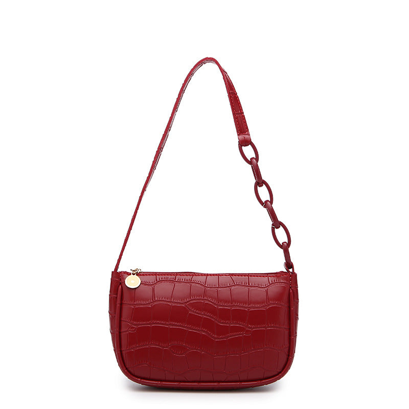 Classic Women's Underarm Crocodile Pattern Fashion Bags