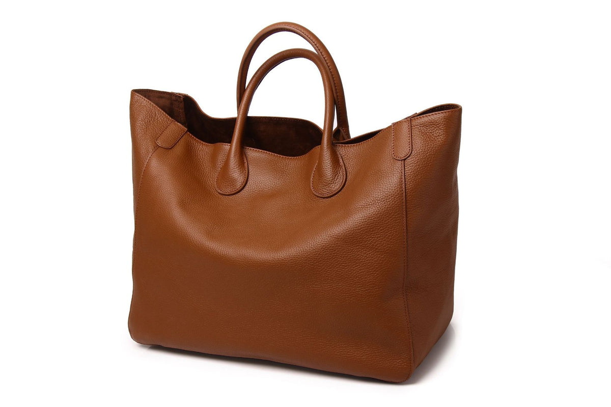 Women's Lucky Open Genuine Leather For Simple Personality Big Women's Handbag