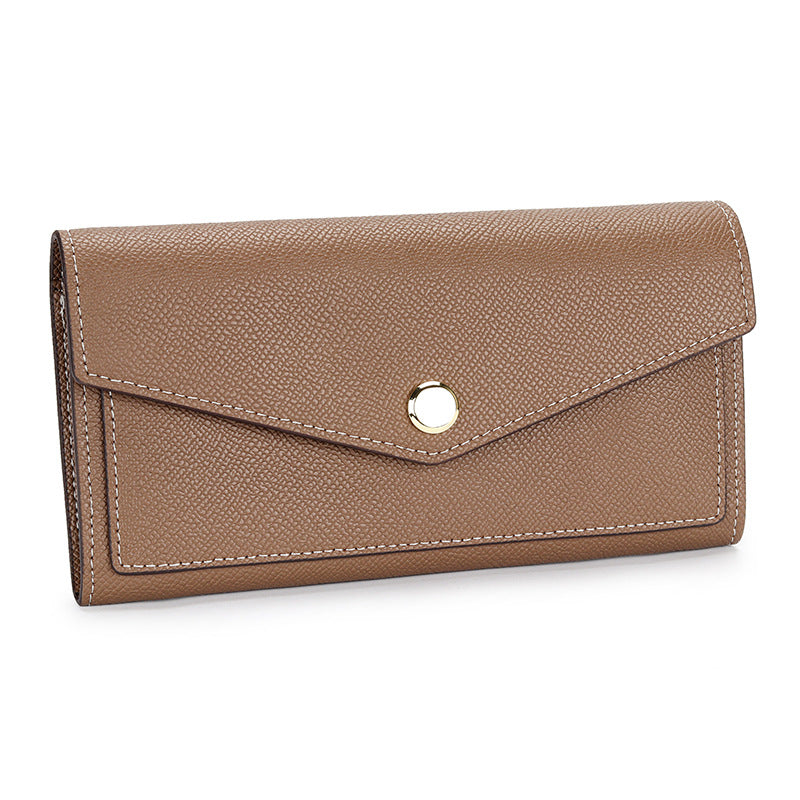 Women's Fashion Long Design Contrast Color Minimalist Clutch Large Handbags
