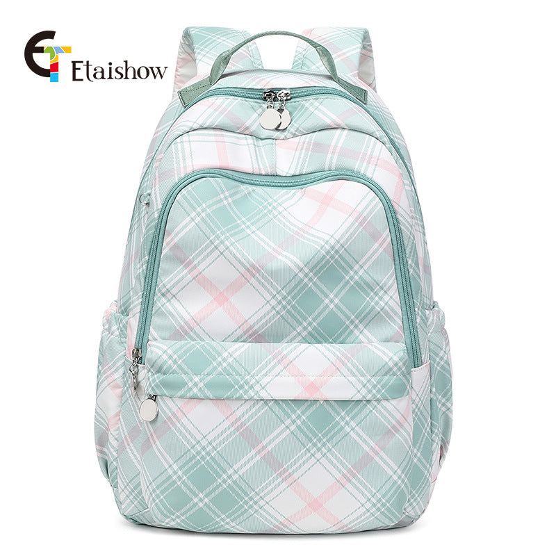 Women's For Junior Cute Cat Print Large Backpacks
