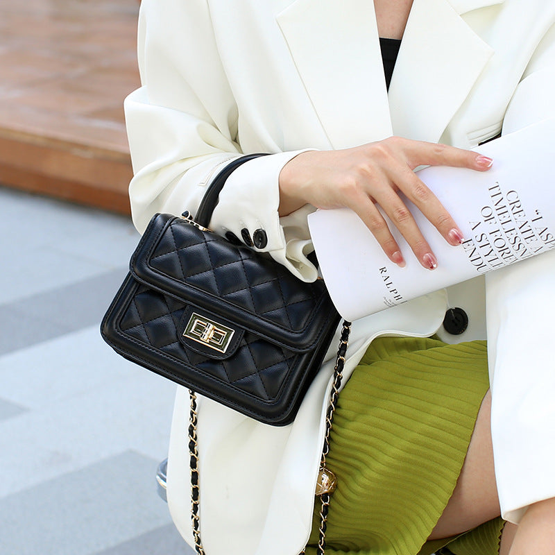 High-grade Versatile Style Chain Rhombus Convenient Handbags