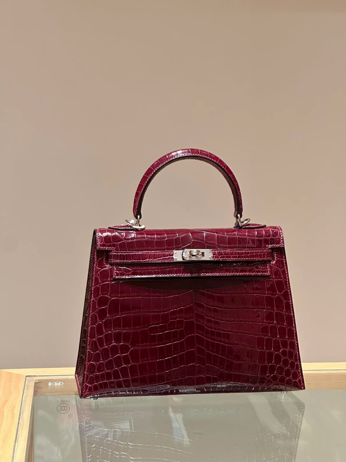 Women's Crocodile Pattern Second Generation Kelly Retro Bags