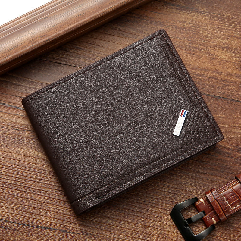 Men's Short Multiple Slots Male Youth Fashion Thin Large Capacity Horizontal Men's Wallets