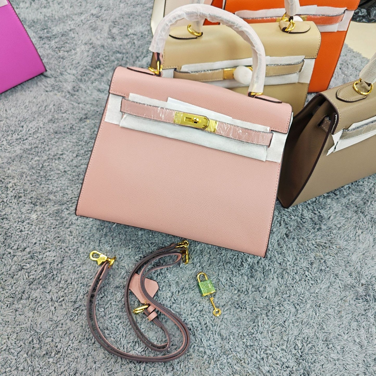 Layer Cowhide Kelly Large Capacity Female Fashion Handbags