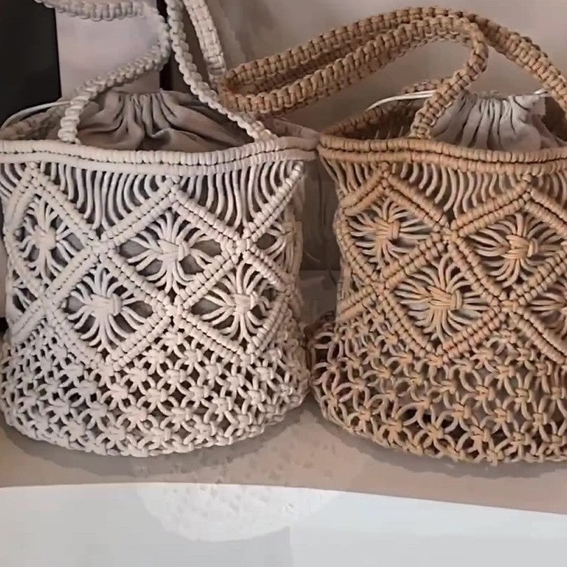 Artistic Retro Underarm Woven Crocheted Straw Bags