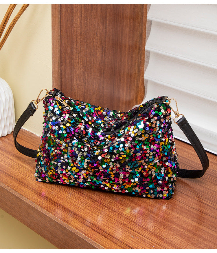 Women's Korean Style Sequined Underarm Dumpling Women's Handbag